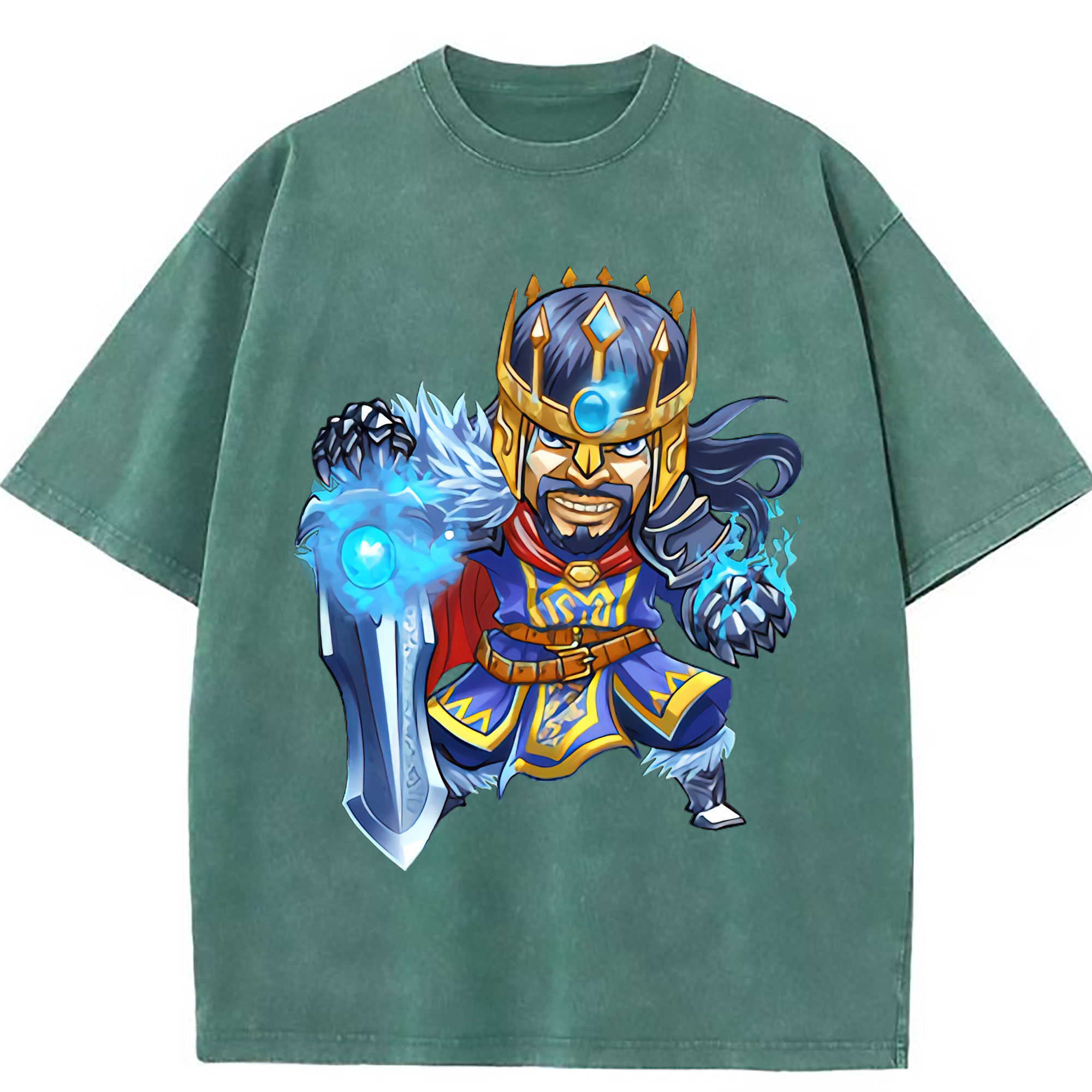 （画像用） リーグ・オブ・レジェンド League of Legends LOL 綿100% ヴィンテージ風 半袖Tシャツ（フロントプリント）